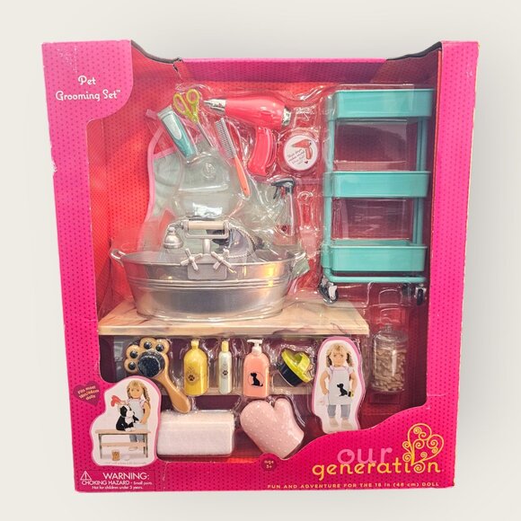 Our Generation Dog & Pet Grooming Salon Play Set (for 18 inch Dolls) - Picture 1 of 13